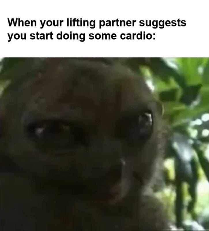 When Your Lifting Partner Suggests You Start Doing Some Cardio