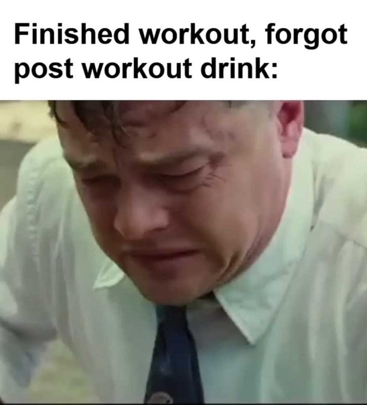 Finished Workout Forgot Post Workout Drink