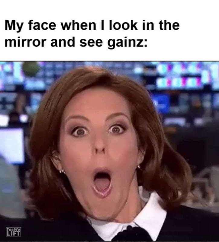 My Face When I Look In The Mirror And See Gainz