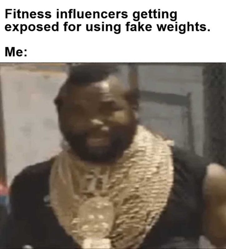 Fitness Influencers Getting Exposed For Using Fake Weights Me