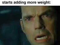 When You Almost Died On Your Last Set And Your Partner Starts Adding More Weight