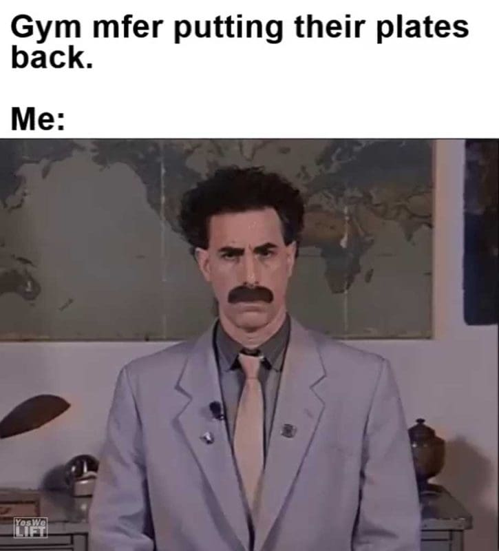 Gym Mfer Putting Their Plates Back Me