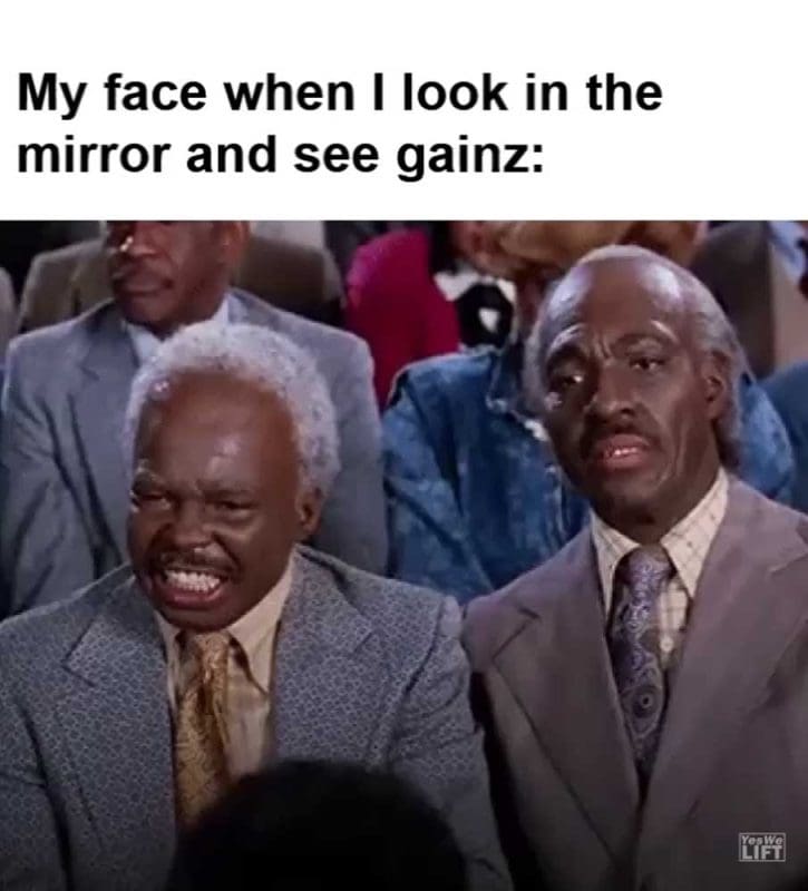 My Face When I Look In The Mirror And See Gainz