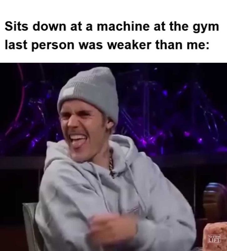 Sits Down At A Machine At The Gym Last Person Was Weaker Than Me