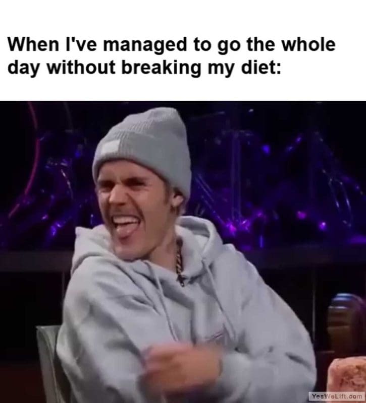 When I've Managed To Go The Whole Day Without Breaking My Diet