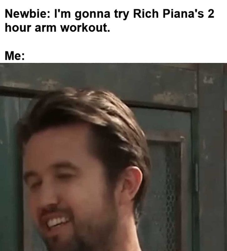 Newbie I'm Gonna Try Rich Piana's Hour Arm Workout Me
