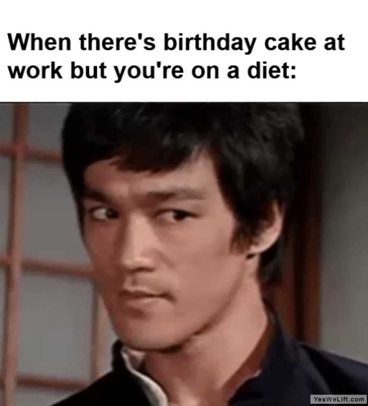 When There's Birthday Cake At Work But You're On A Diet