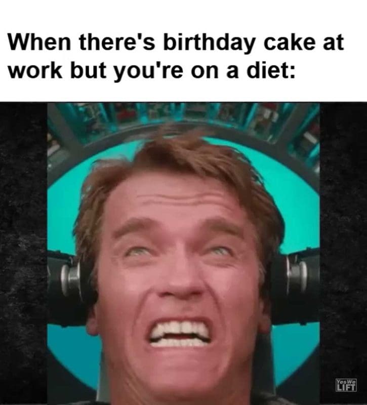 When There's Birthday Cake At Work But You're On A Diet