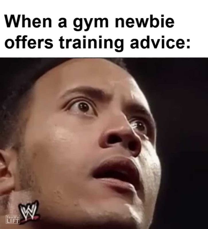 When A Gym Newbie Offers Training Advice