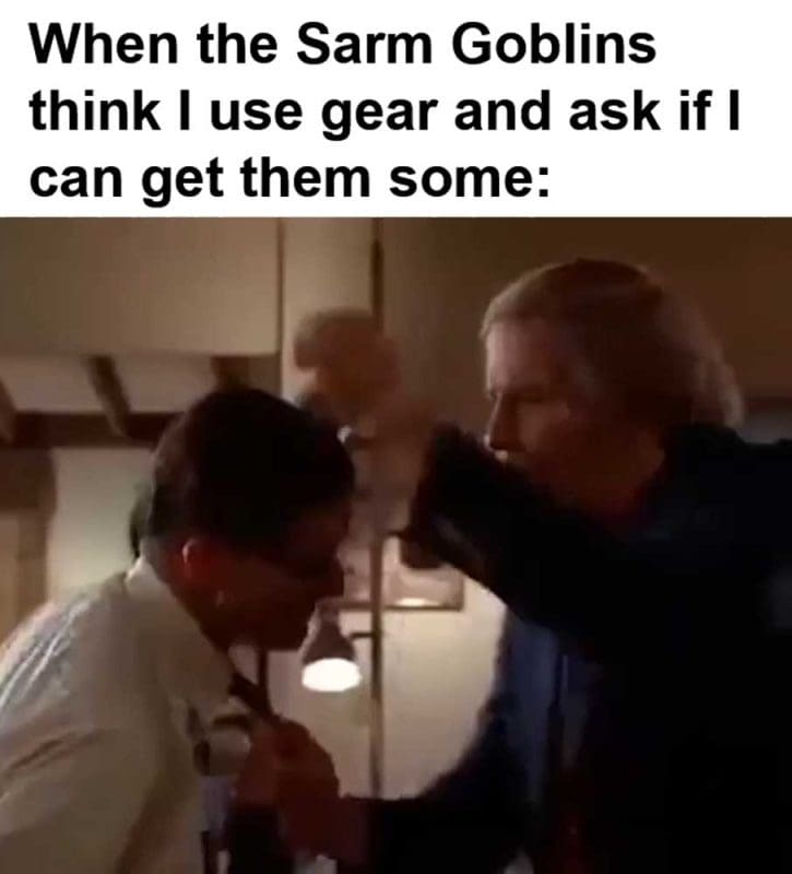 When The Sarm Goblins Think I Use Gear And Ask If I Can Get Them Some