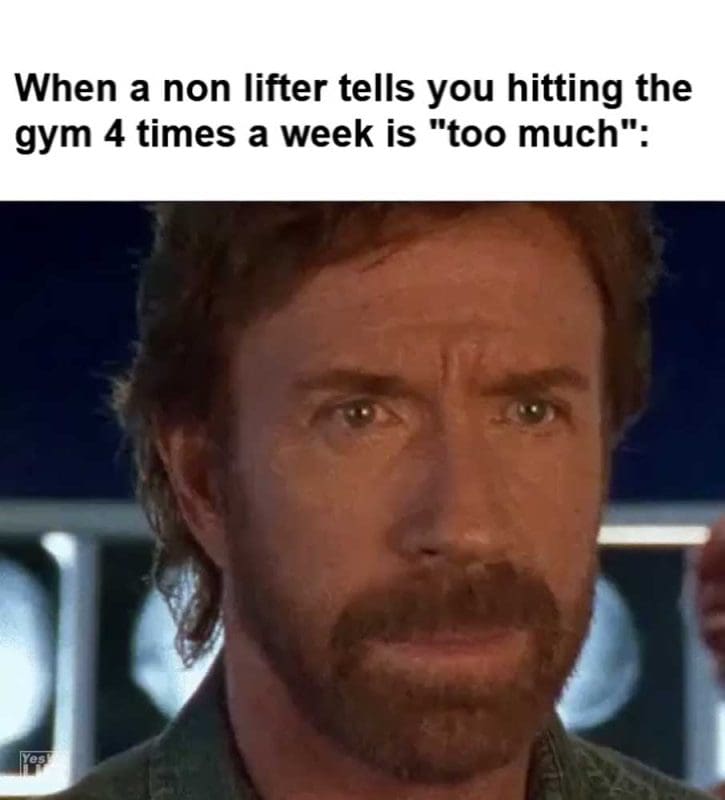 When A Non Lifter Tells You Hitting The Gym Times A Week Is Too Much