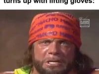 When Your Gym Buddy Turns Up With Lifting Gloves