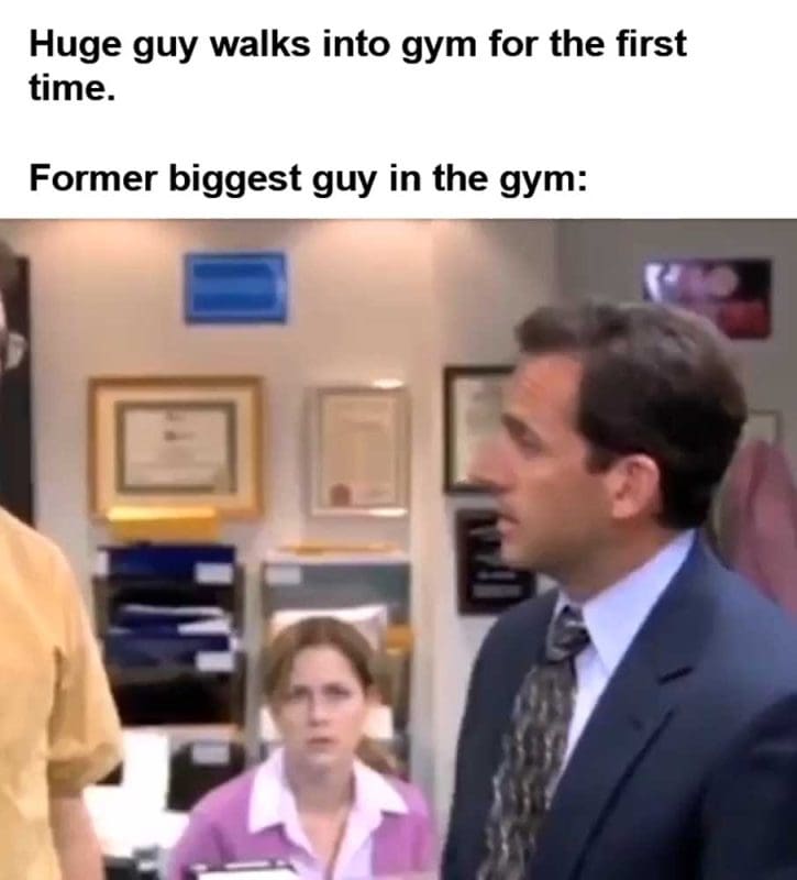 Huge Guy Walks Into Gym For The First Time Former Biggest Guy In The Gym