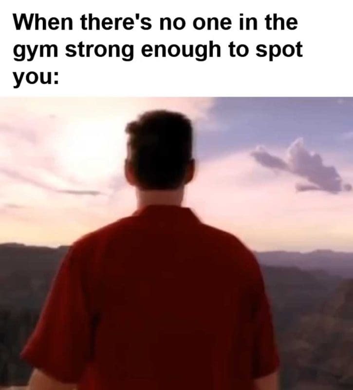When There's No One In The Gym Strong Enough To Spot You