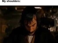 Me Fully Determined To Bench Two Plates My Shoulders