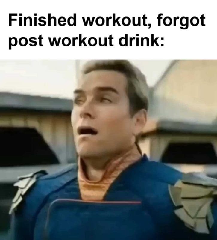 Finished Workout Forgot Post Workout Drink