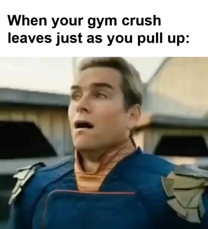 When Your Gym Crush Leaves Just As You Pull Up
