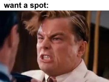 My Face When I'm Warming Up And Someone Asks If I Want A Spot