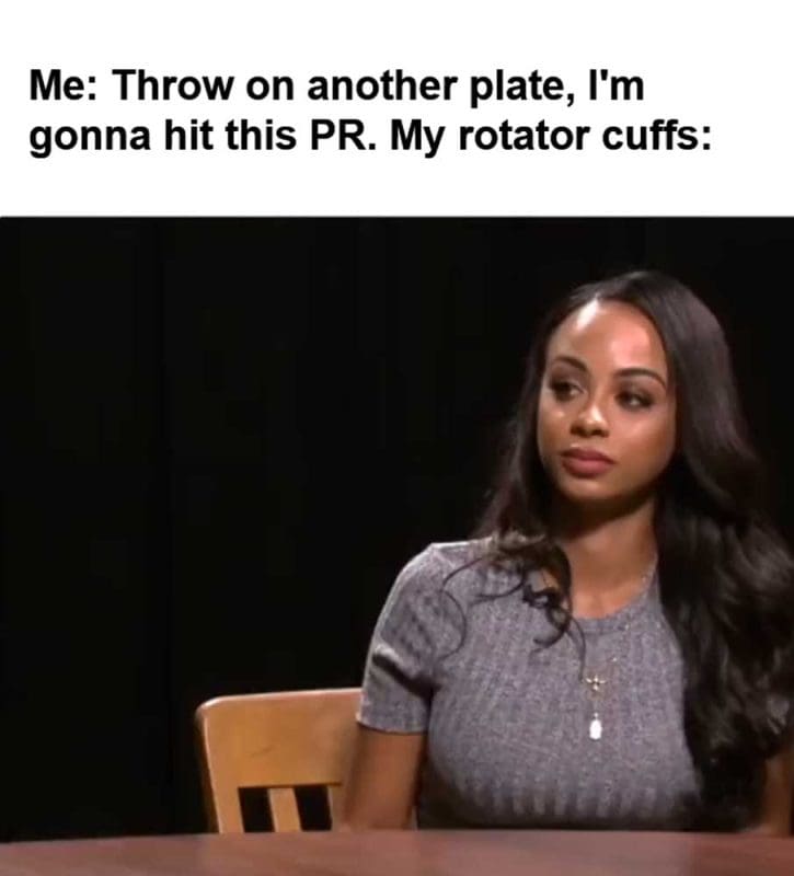Me Throw On Another Plate I'm Gonna Hit This Pr My Rotator Cuffs