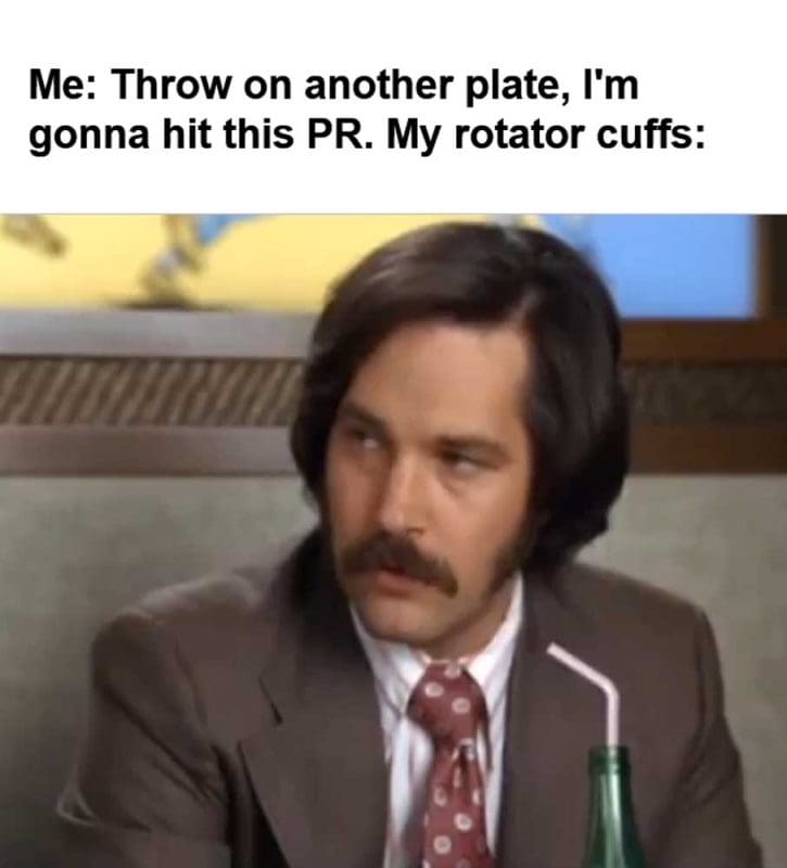 Me Throw On Another Plate I'm Gonna Hit This Pr My Rotator Cuffs