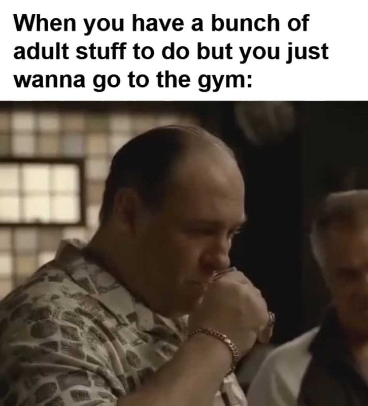 When You Have A Bunch Of Adult Stuff To Do But You Just Wanna Go To The Gym