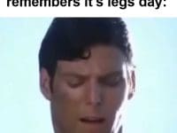 Get's To Gym Remembers It's Legs Day