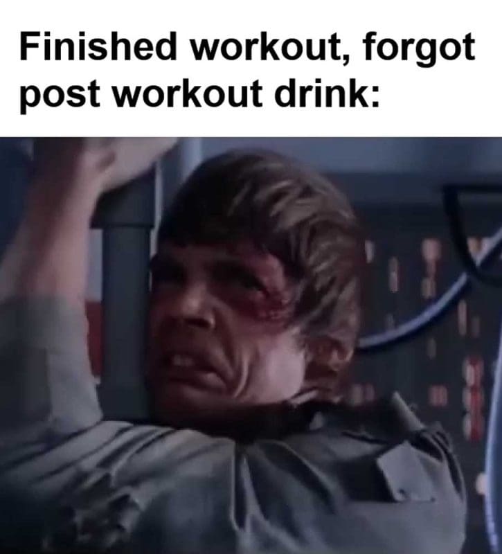 Finished Workout Forgot Post Workout Drink