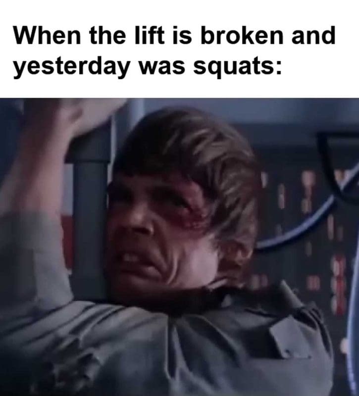 When The Lift Is Broken And Yesterday Was Squats