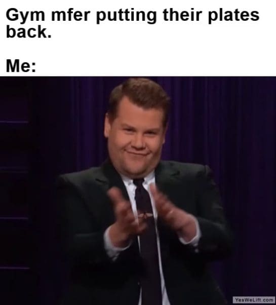 Gym Mfer Putting Their Plates Back Me frame at ms