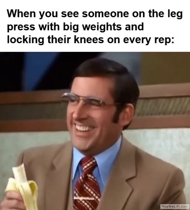 When You See Someone On The Leg Press With Big Weights And Locking Their Knees On Every Rep frame at ms