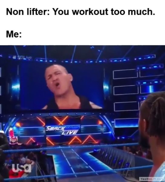 Non Lifter You Workout Too Much Me frame at ms