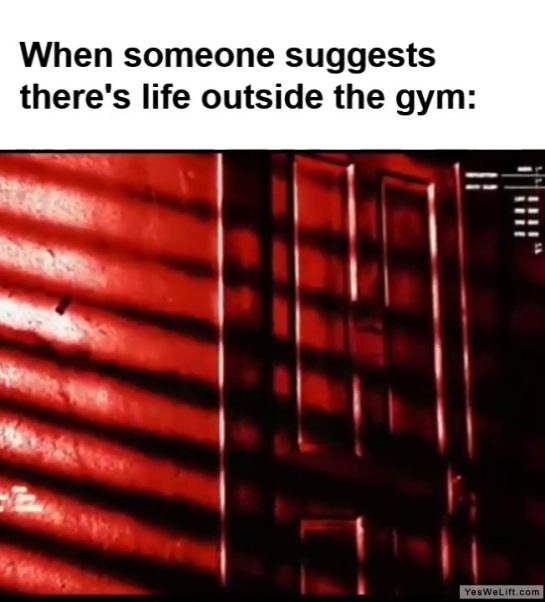 When Someone Suggests Theres Life Outside The Gym frame at ms